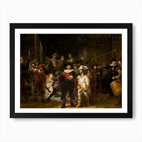 The Night Watch (1642), by Rembrandt | Famous Antique Painting in HD Remastered Immaculate Art Print