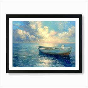 Boat In The Sea 2 Art Print