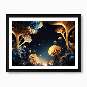 Psychedelic Mushrooms Art Print