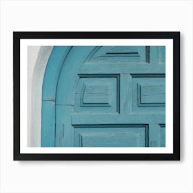 Blue door on the Mediterranean coast Art Print