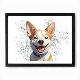 Portrait Of A Dog Smiling Chihuahua Art Print