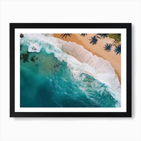 Aerial View Of A Beach 8 Art Print