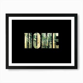 Home Poster Forest Collage Vintage 3 Art Print