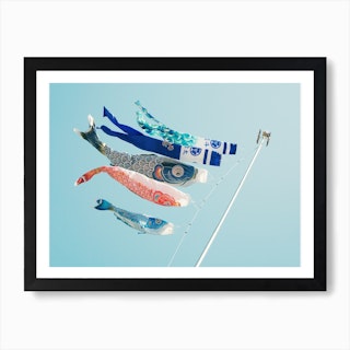 Koinobori, Japanese Carp Kites For Children'S Day Art Print