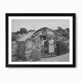 Family In Front Of Shack Home Near Mays Avenue Camp,Oklahoma City, Oklahoma, He Had Farmed Near Norma Art Print