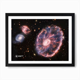 Cartwheel Galaxy, PGC 2248 (James Webb/JWST) — space poster, science poster, space photo, space art, jwst picture Art Print