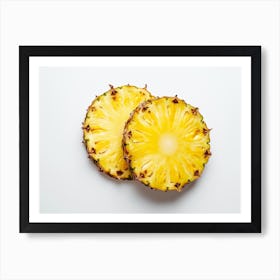 Pineapple Slices Isolated On White 2 Art Print