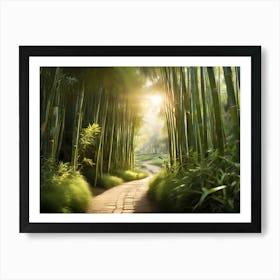 Bamboo Forest paintings art print 1 Art Print