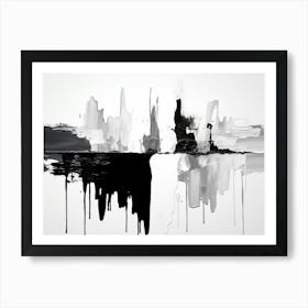 Spectrum Of Emotions Abstract Black And White 6 Art Print