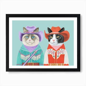 Rodeo Cats 4 Art Print