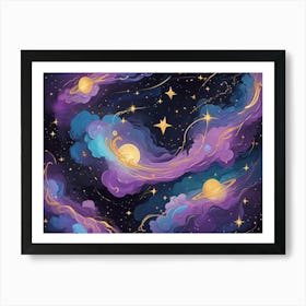 Galaxy Background 1 Art Print