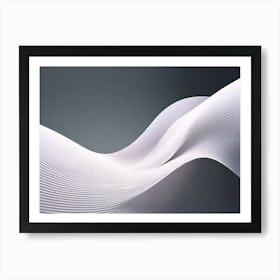 Abstract Wave, Wavy Wave, black and white design with attracting art , wall art , tails design Generate An Abstract Design With Soft Curved Lines In Neutral Tones Emphasizing Simplicity Art Print