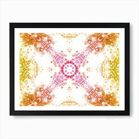 Orange Flower Pattern Art Print