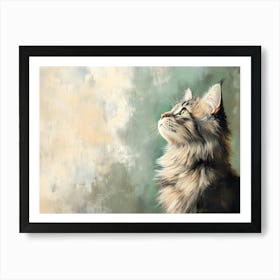 Side View Cat 1 Art Print