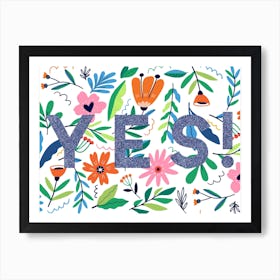 Yes Purple Art Print