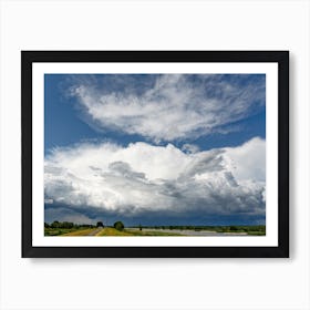 A thunderstorm is brewing on the Oder river Art Print