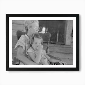 Background Photo, Wife Of Fsa (Farm Security Administration) Client With Daughter, They Will Participate In Tenan Art Print