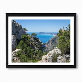 Mountains and canyon on the Mediterranean coast Art Print