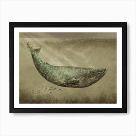 The Damask Whale Art Print