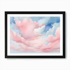 Pink And Blue Clouds Affiche