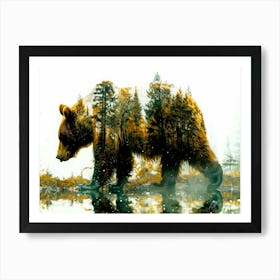 Bear Encounter - Forest Bear Art Print