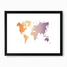 World Map 7 Art Print