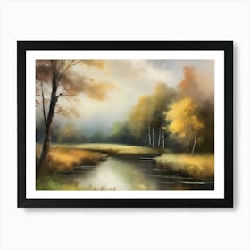 Printable Wall Art, Vintage Landscape, Farmhouse Wall Decorations, Vintage Landscape Oil Painting.3 2 Art Print