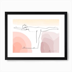 Balancing Stick Tuladandasana Art Print