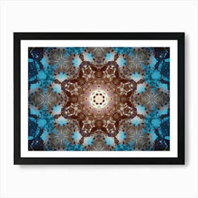 Blue Watercolor Flower Art Print