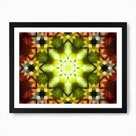 Abstraction Mystical Green Flower Art Print