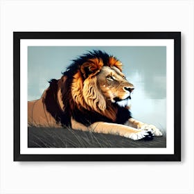 Lion Painting 58 Art Print