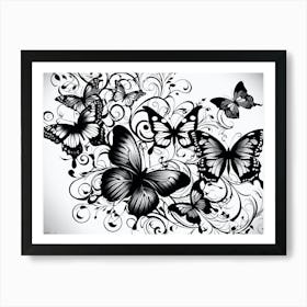 Butterfly Wallpaper 18 Art Print