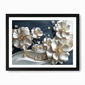 Flowers On A Wall 18 Art Print