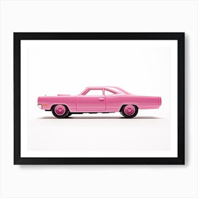 Toy Car 71 Plymouth Road Runner Pink Art Print