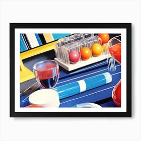 Blue Table Art Print