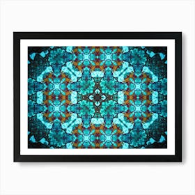 Modern Abstraction Blue Watercolor Decor 4 Art Print