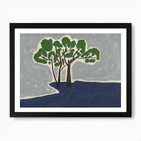 Tree In The Water Art Print