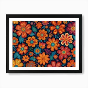 Floral Pattern 15 Art Print