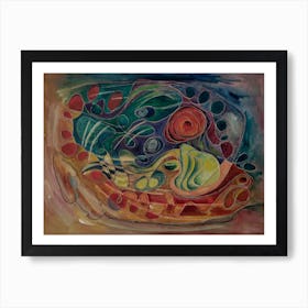 Living Room Abstract Wall Art, Deep Sea  Art Print