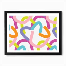 Rainbow Scatter Rays Art Print