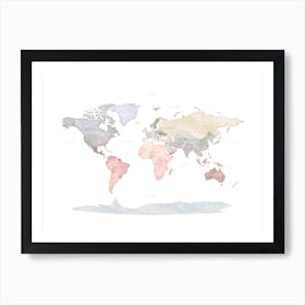 World Map No 128 Art Print