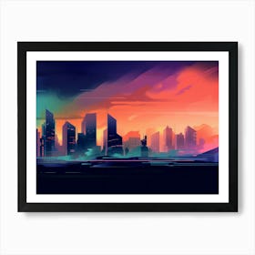 Abstract Cityscape Poster