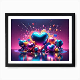 Colorful Heart Creative 13 Art Print