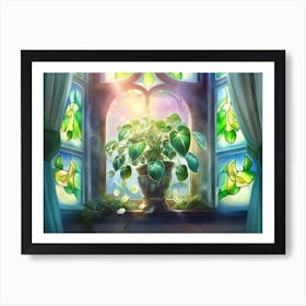 Beautiful Money Plant Art work Art Print