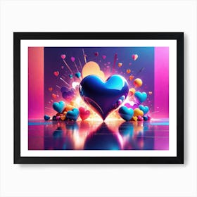 Colorful Heart Creative 32 Art Print