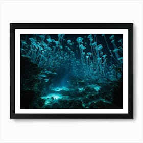 Underwater Jellyfish Art Print