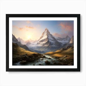 Sunrise On The Matterhorn 2 Art Print