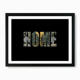 Home Poster Forest Collage Vintage 6 Art Print