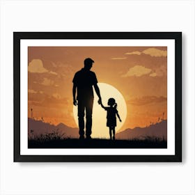 Father And Son (4) Father's Day Art Print
