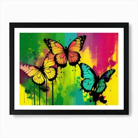 Colorful Butterflies 96 Art Print